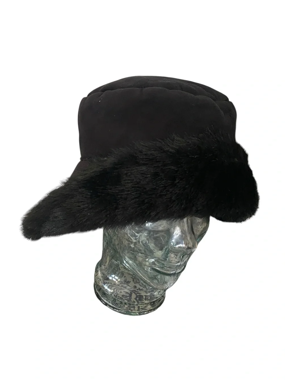 Ultra-Plush Faux suede Fur Bucket Hat 90s Fall Winter streetwear